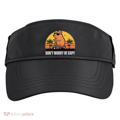 Don’T Worry Be Capy Cute Capybara Gift Adult Drive Performance Visor