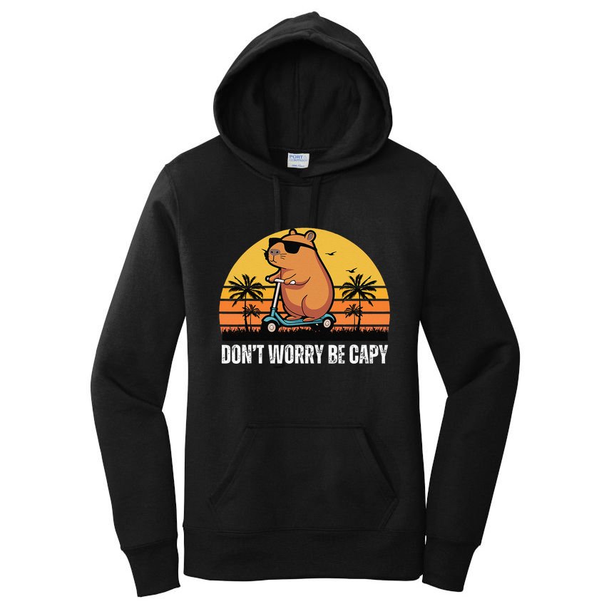Don’T Worry Be Capy Cute Capybara Gift Women's Pullover Hoodie