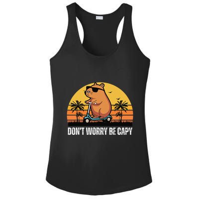 Don’T Worry Be Capy Cute Capybara Gift Ladies PosiCharge Competitor Racerback Tank