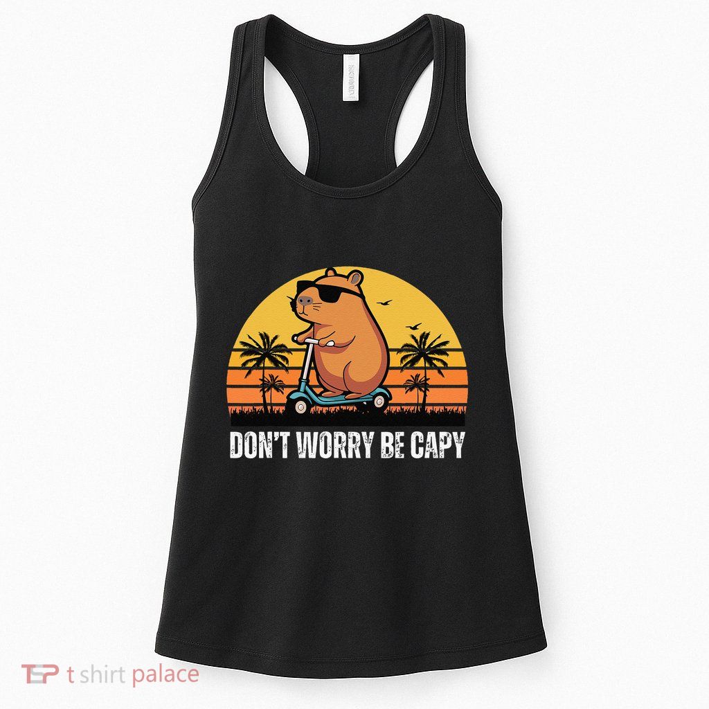 Don’T Worry Be Capy Cute Capybara Gift Womens Tank Top