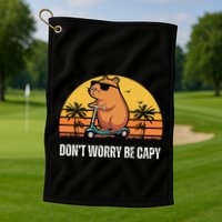 Don’T Worry Be Capy Cute Capybara Gift Golf Towel