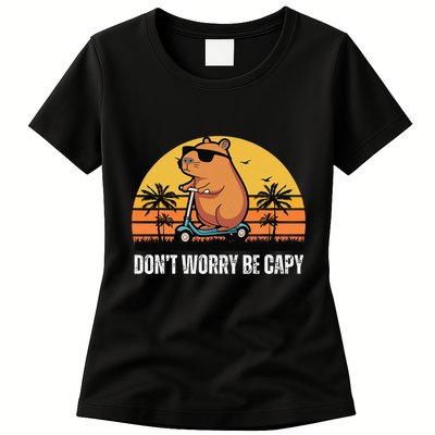 Don’T Worry Be Capy Cute Capybara Gift Womens T-Shirt