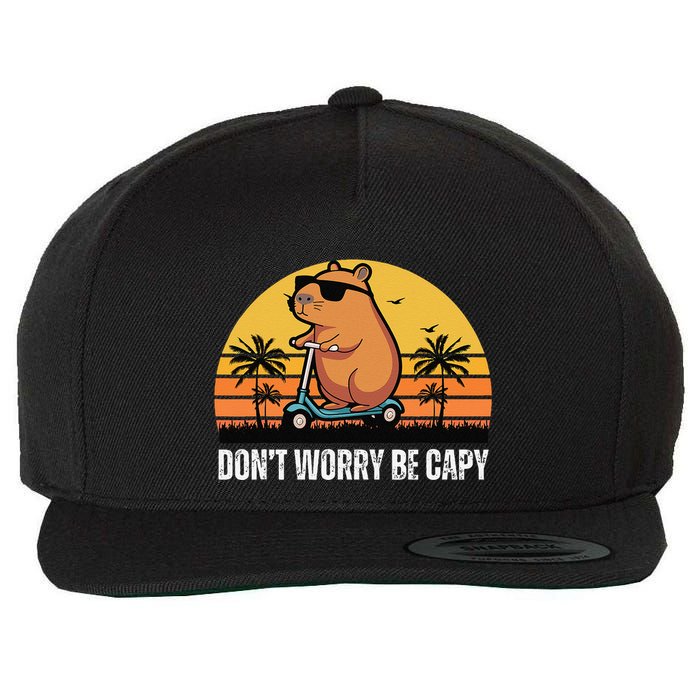 Don’T Worry Be Capy Cute Capybara Gift Wool Snapback Cap