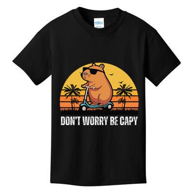 Don’T Worry Be Capy Cute Capybara Gift Kids T-Shirt