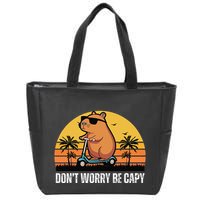 Don’T Worry Be Capy Cute Capybara Gift Zip Tote Bag
