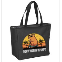 Don’T Worry Be Capy Cute Capybara Gift Zip Tote Bag