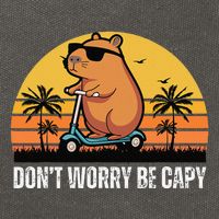 Don’T Worry Be Capy Cute Capybara Gift Cotton Canvas Backpack