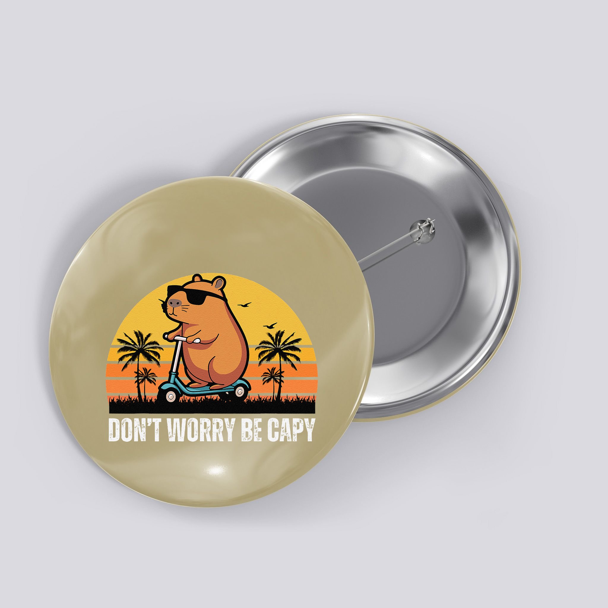 Don’T Worry Be Capy Cute Capybara Gift Button