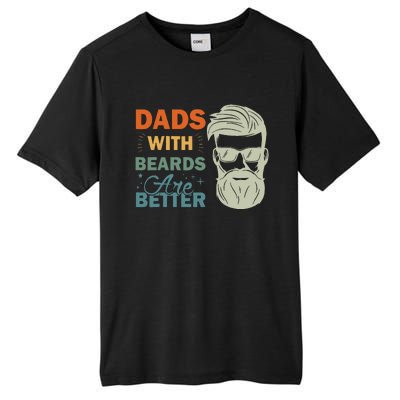 Dads with Beards are Better Vintage Funny Father's Day Joke Tall Fusion ChromaSoft Performance T-Shirt