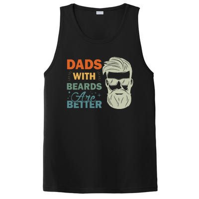 Dads with Beards are Better Vintage Funny Father's Day Joke PosiCharge Competitor Tank