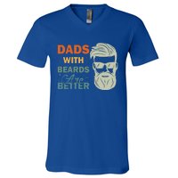 Dads with Beards are Better Vintage Funny Father's Day Joke V-Neck T-Shirt