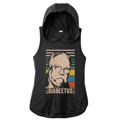 Diabeetus Wilford Brimley Vintage Style Design Ladies PosiCharge Tri-Blend Wicking Draft Hoodie Tank