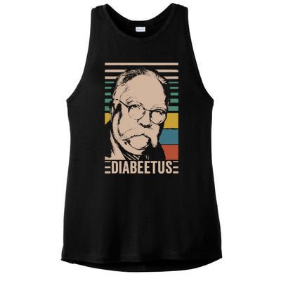 Diabeetus Wilford Brimley Vintage Style Design Ladies PosiCharge Tri-Blend Wicking Tank