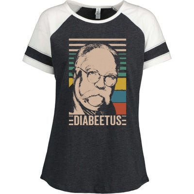 Diabeetus Wilford Brimley Vintage Style Design Enza Ladies Jersey Colorblock Tee