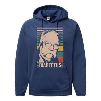 Diabeetus Wilford Brimley Vintage Style Design Performance Fleece Hoodie