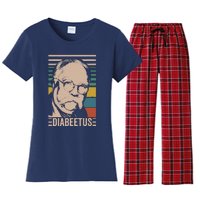 Diabeetus Wilford Brimley Vintage Style Design Women's Flannel Pajama Set