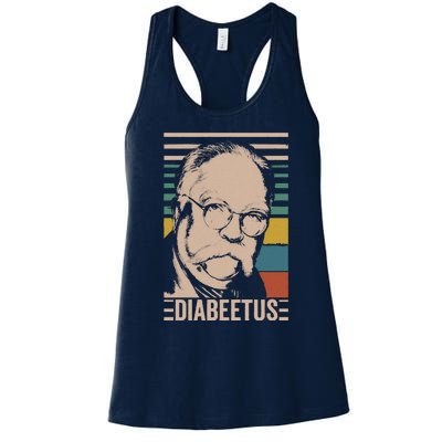 Diabeetus Wilford Brimley Vintage Style Design Women's Racerback Tank