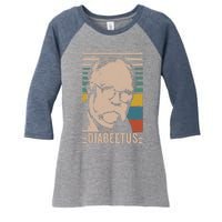 Diabeetus Wilford Brimley Vintage Style Design Women's Tri-Blend 3/4-Sleeve Raglan Shirt