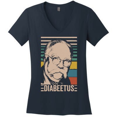 Diabeetus Wilford Brimley Vintage Style Design Women's V-Neck T-Shirt