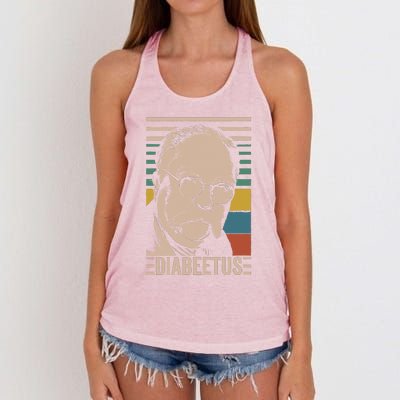 Diabeetus Wilford Brimley Vintage Style Design Women's Knotted Racerback Tank