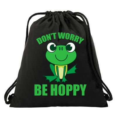 DonT Worry Be Hoppy | Cute Crazy Frog Drawstring Bag