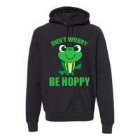 DonT Worry Be Hoppy | Cute Crazy Frog Premium Hoodie