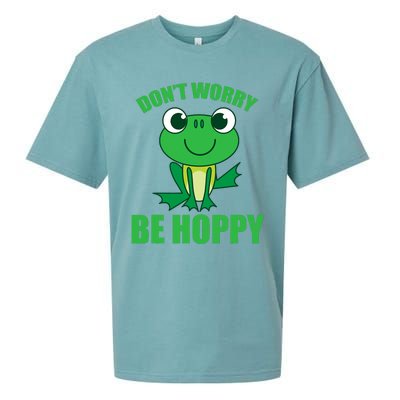 DonT Worry Be Hoppy | Cute Crazy Frog Sueded Cloud Jersey T-Shirt