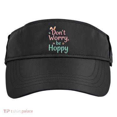 Don’t Worry Be Hoppy Cute Easter Bunny Pun Humor  Adult Drive Performance Visor