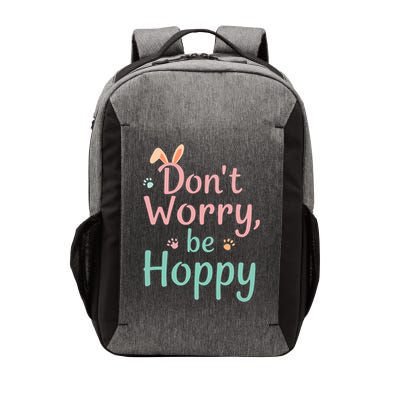 Don’t Worry Be Hoppy Cute Easter Bunny Pun Humor  Vector Backpack
