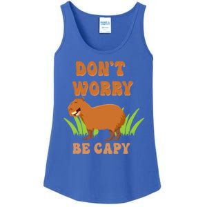 Don't Worry Be Capy Funny Capybara Rodent Pet Owners Ladies Essential Tank