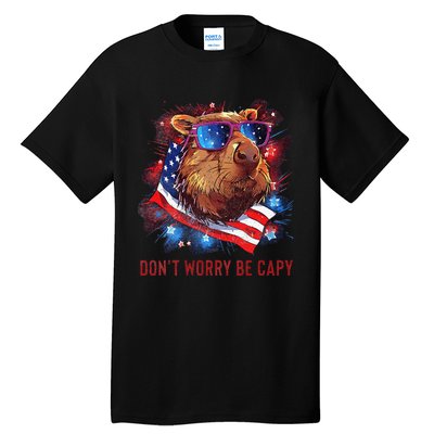 Dont Worry Be Capy Capybara Tall T-Shirt