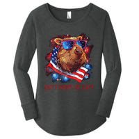 Dont Worry Be Capy Capybara Women's Perfect Tri Tunic Long Sleeve Shirt