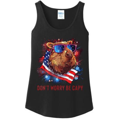 Dont Worry Be Capy Capybara Ladies Essential Tank