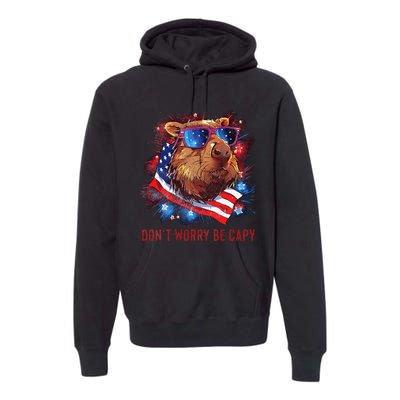 Dont Worry Be Capy Capybara Premium Hoodie