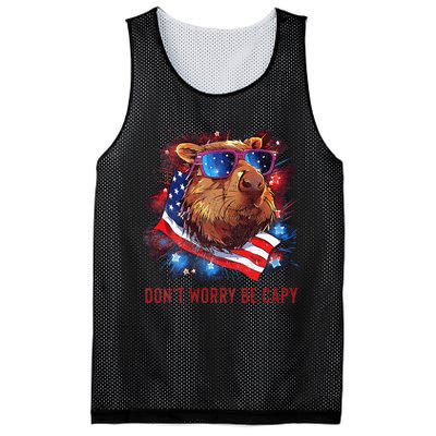 Dont Worry Be Capy Capybara Mesh Reversible Basketball Jersey Tank