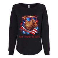 Dont Worry Be Capy Capybara Womens California Wash Sweatshirt