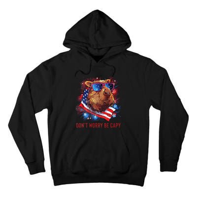 Dont Worry Be Capy Capybara Tall Hoodie