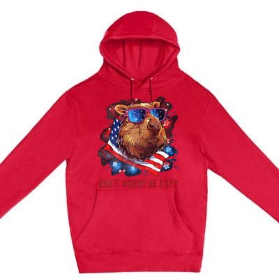 Dont Worry Be Capy Capybara Premium Pullover Hoodie