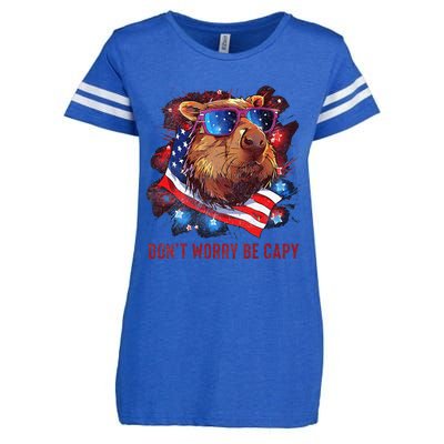 Dont Worry Be Capy Capybara Enza Ladies Jersey Football T-Shirt