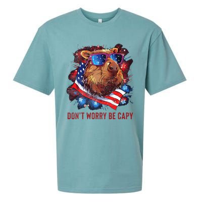 Dont Worry Be Capy Capybara Sueded Cloud Jersey T-Shirt