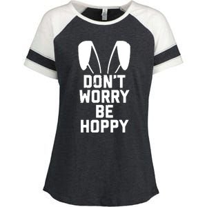 DonT Worry Be Hoppy Enza Ladies Jersey Colorblock Tee