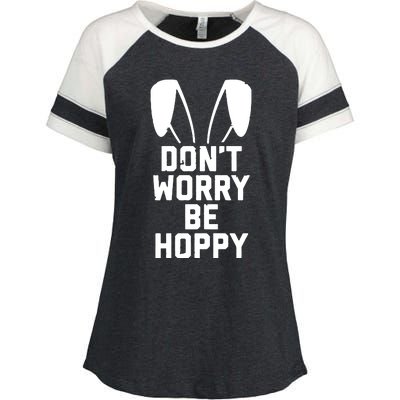 DonT Worry Be Hoppy Enza Ladies Jersey Colorblock Tee