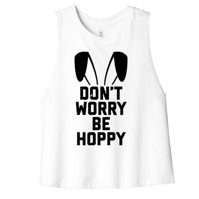 DonT Worry Be Hoppy Women's Racerback Cropped Tank