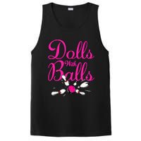 Dolls With Balls Funny Women Bowling Team Name PosiCharge Competitor Tank