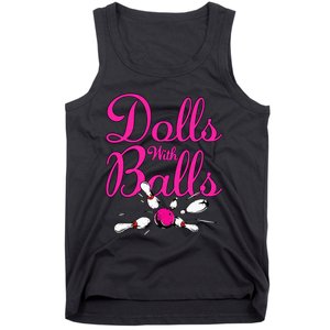 Dolls With Balls Funny Women Bowling Team Name Tank Top