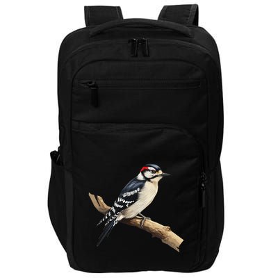 Downy Woodpecker Bird Lover Illustration Impact Tech Backpack