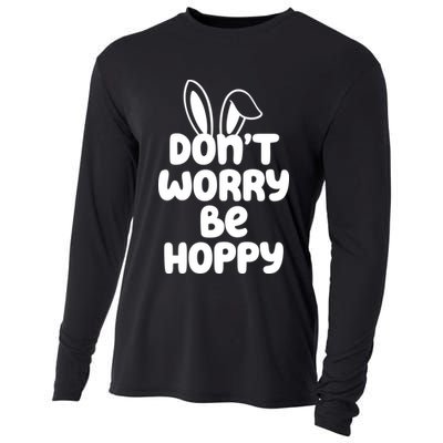 Don't Worry Be Hoppy Easter Bunny Holiday Cooling Performance Long Sleeve Crew