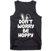 Don't Worry Be Hoppy Easter Bunny Holiday Tank Top
