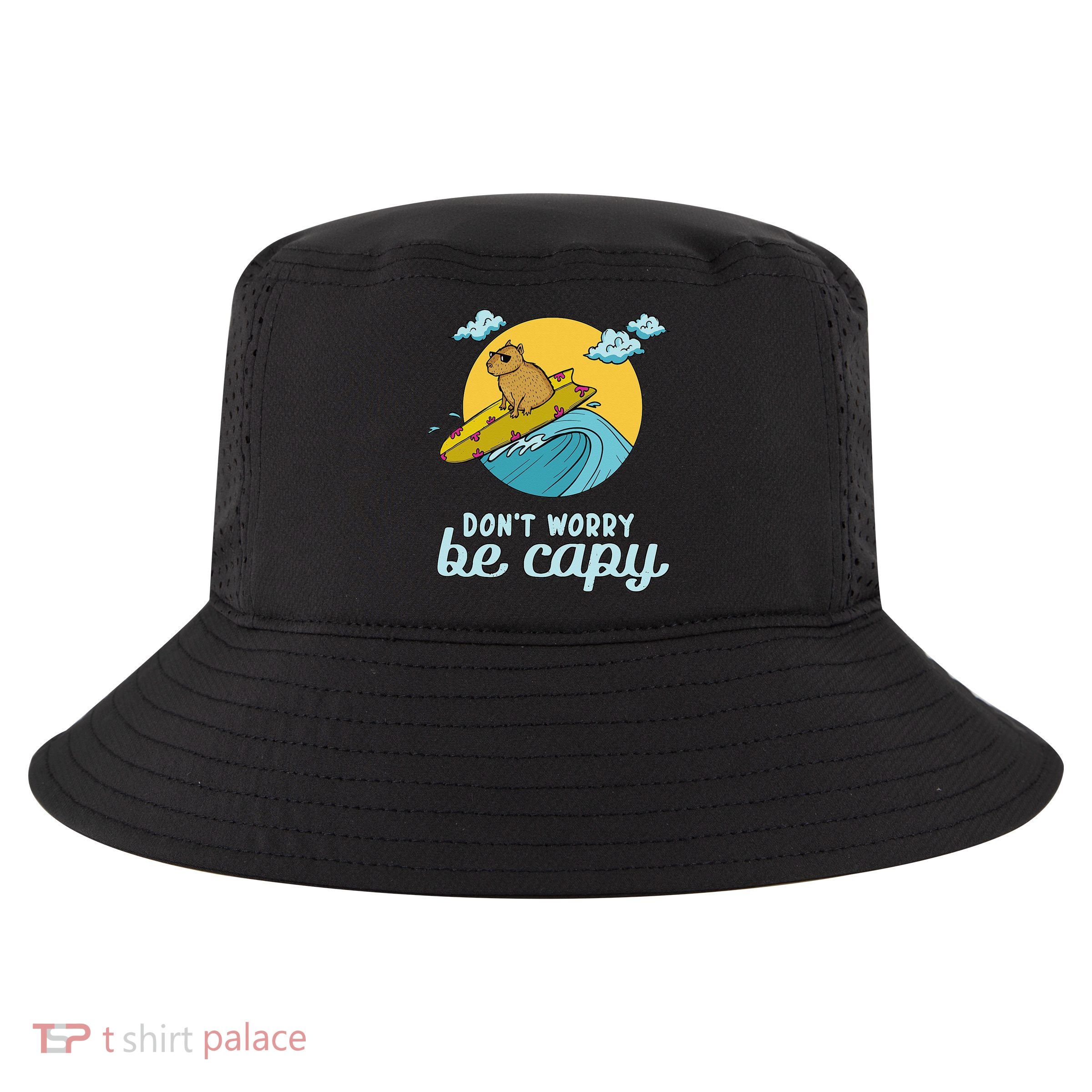 Don't Worry Be Capy Rodent South American Capybara Cool Comfort Performance Bucket Hat