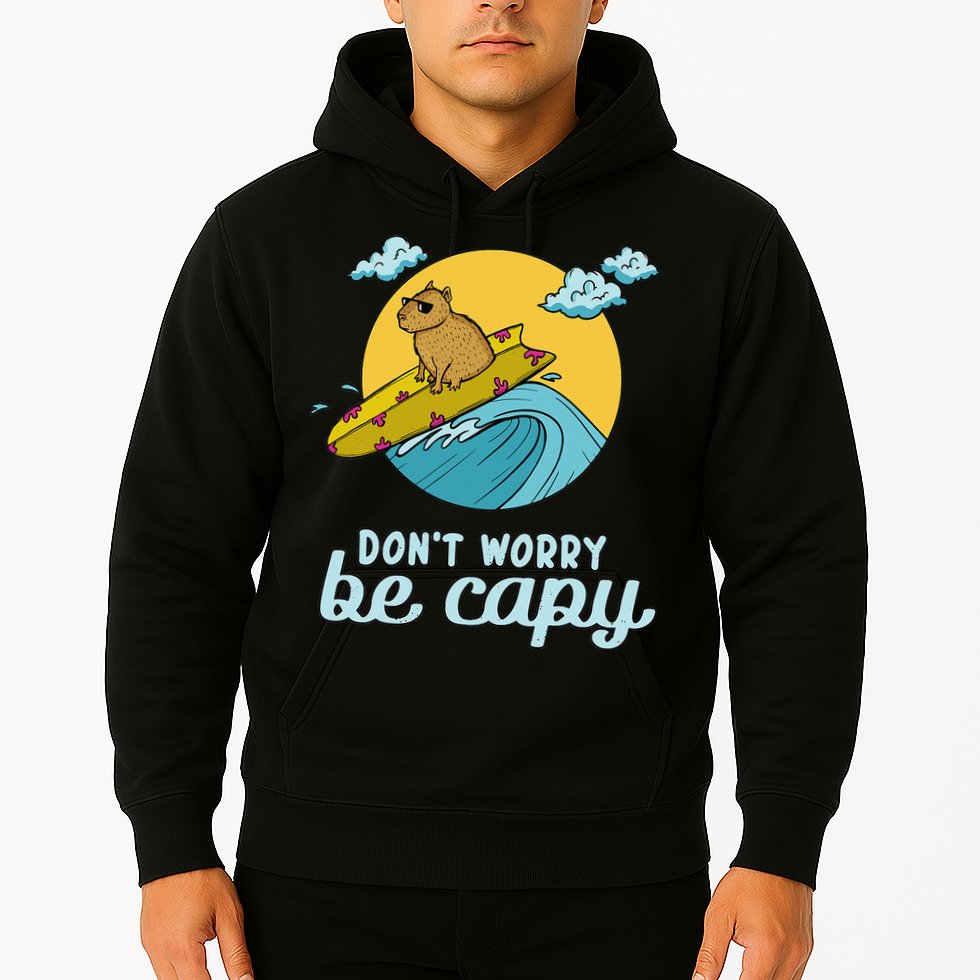 Don't Worry Be Capy Rodent South American Capybara Hoodie